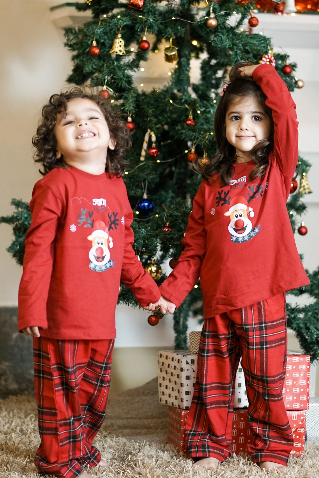 Red Nose Reindeer Pajama Set