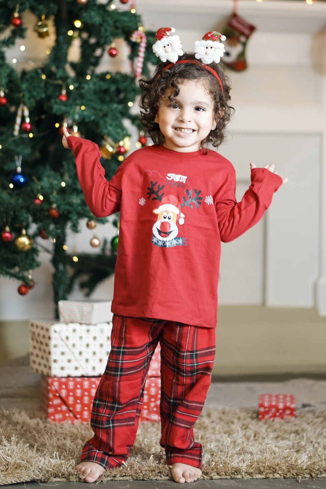 Red Nose Reindeer Pajama Set