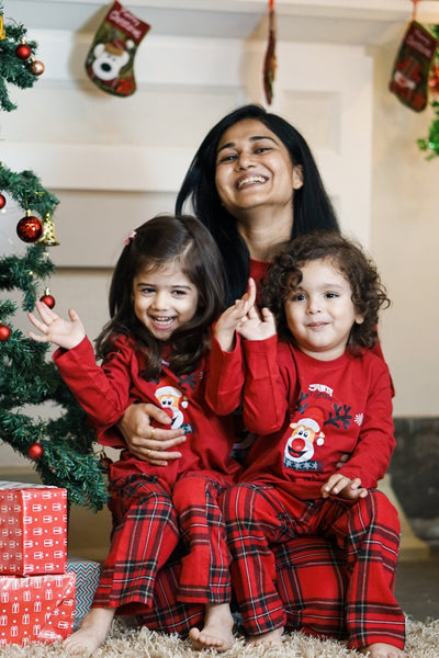 Red Nose Reindeer Pajama Set for Family