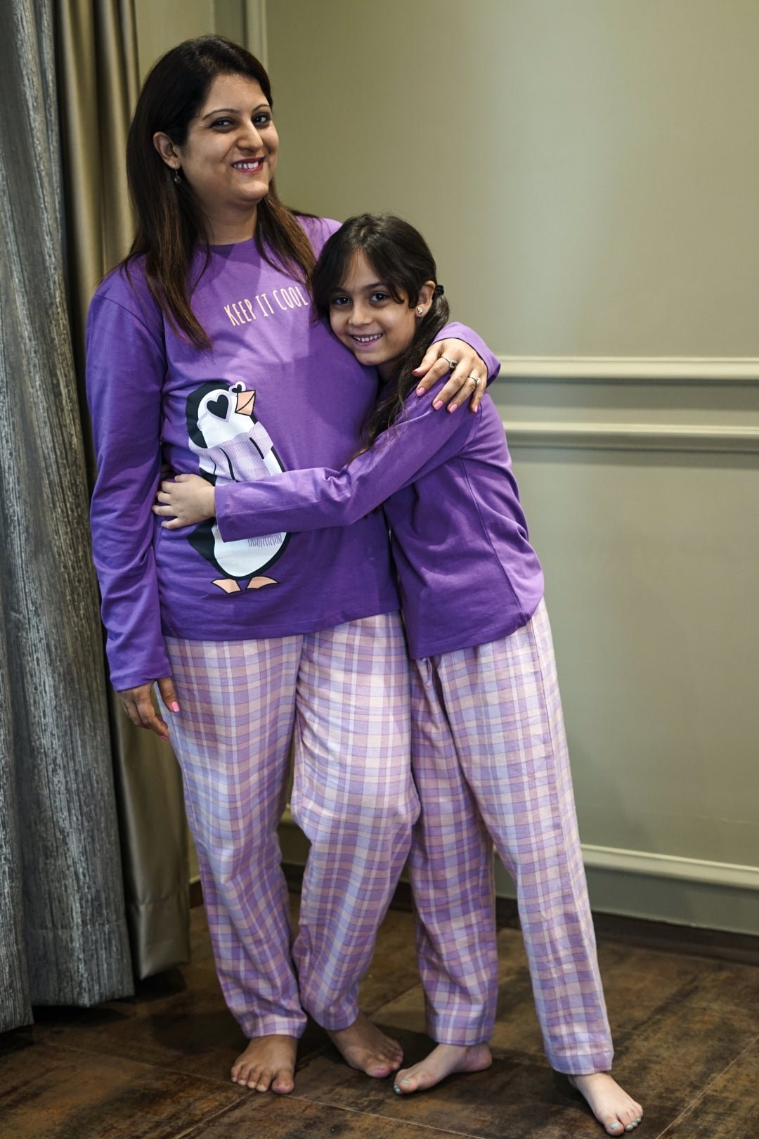 Cool Penguin Flannel Pajama Set for Family