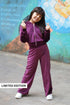 Burgundy textured Velour Co-Ord Set