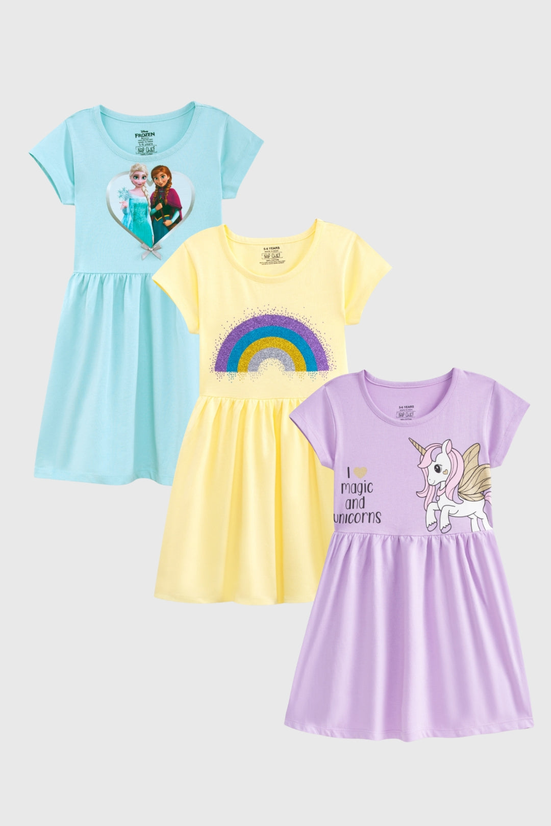 Elsa Rainbow Unicorn Dress Pack Of 3