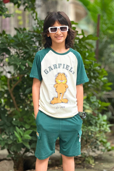 Garfield Raglan Varsity Shorts Set