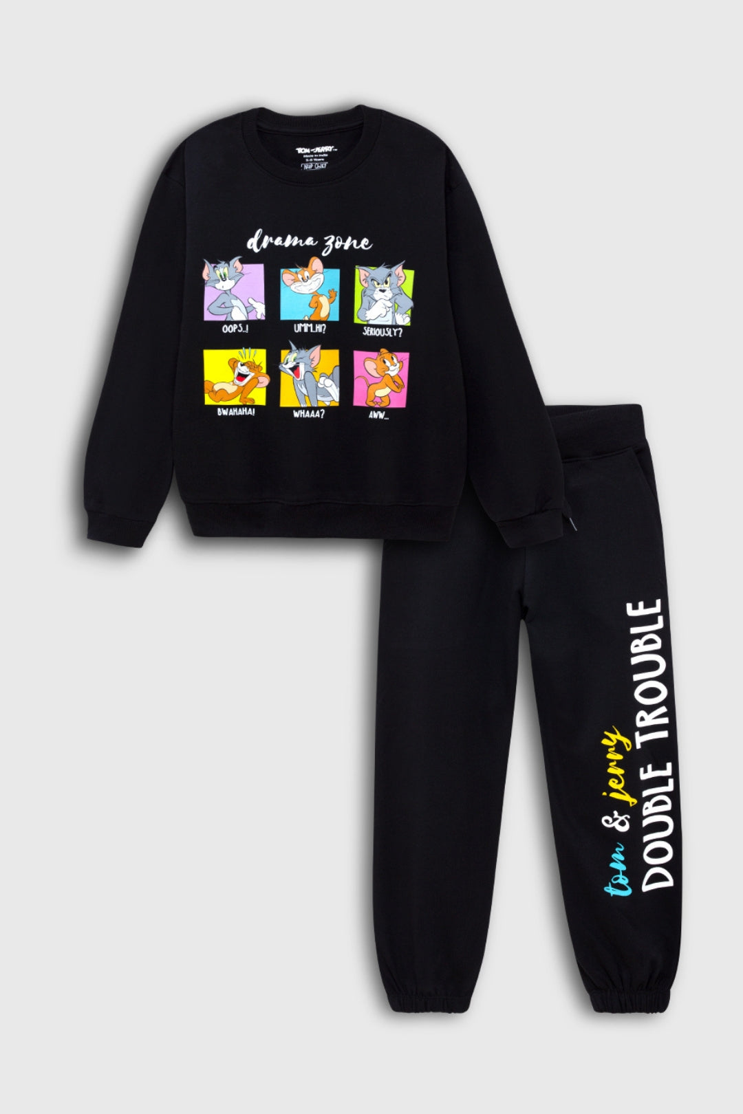 tom and jerry warm co-ord set for boys