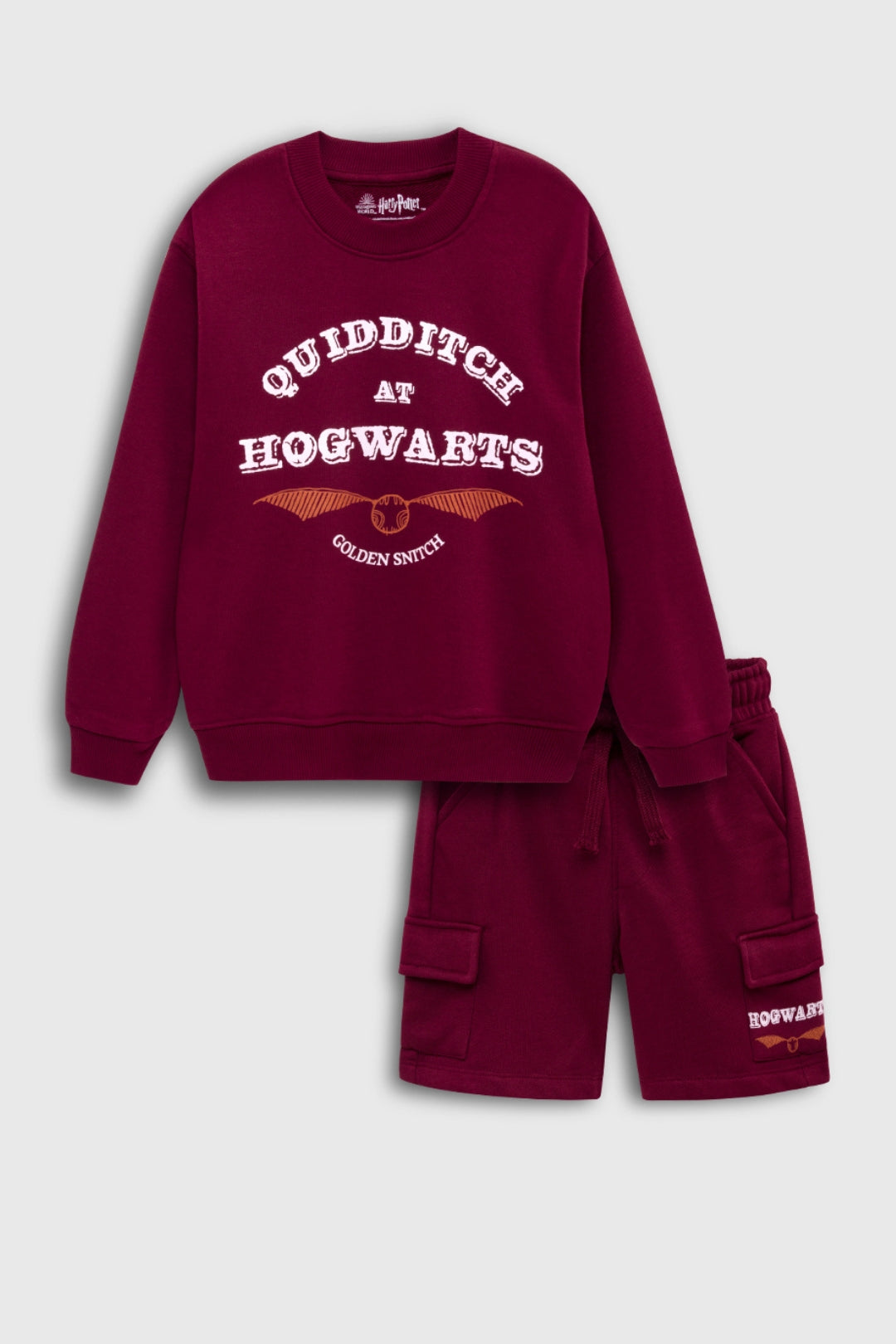 harry potter quidditch sweatshirt co-ord set for boys