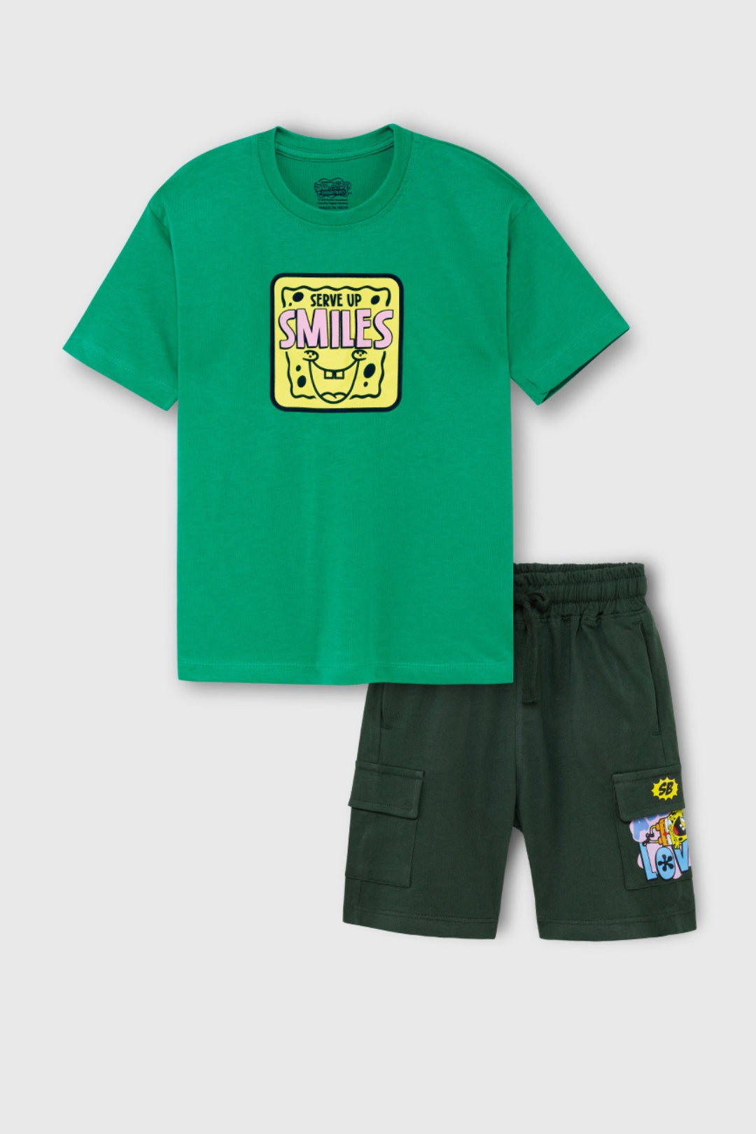 Serve Up Smiles SpongeBob Shorts Set