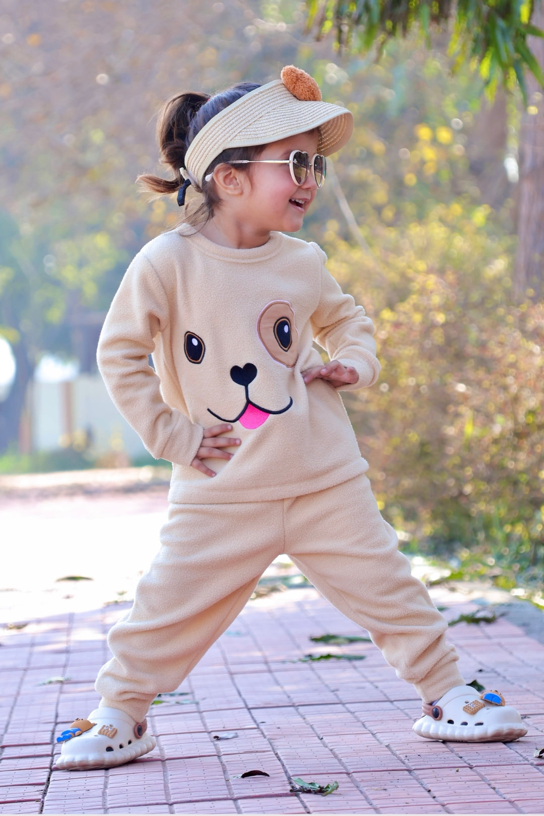 Puppy Beige Polar Fleece Set