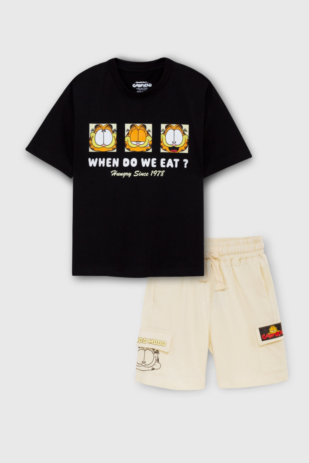 Garfield Lasagna Shorts Set
