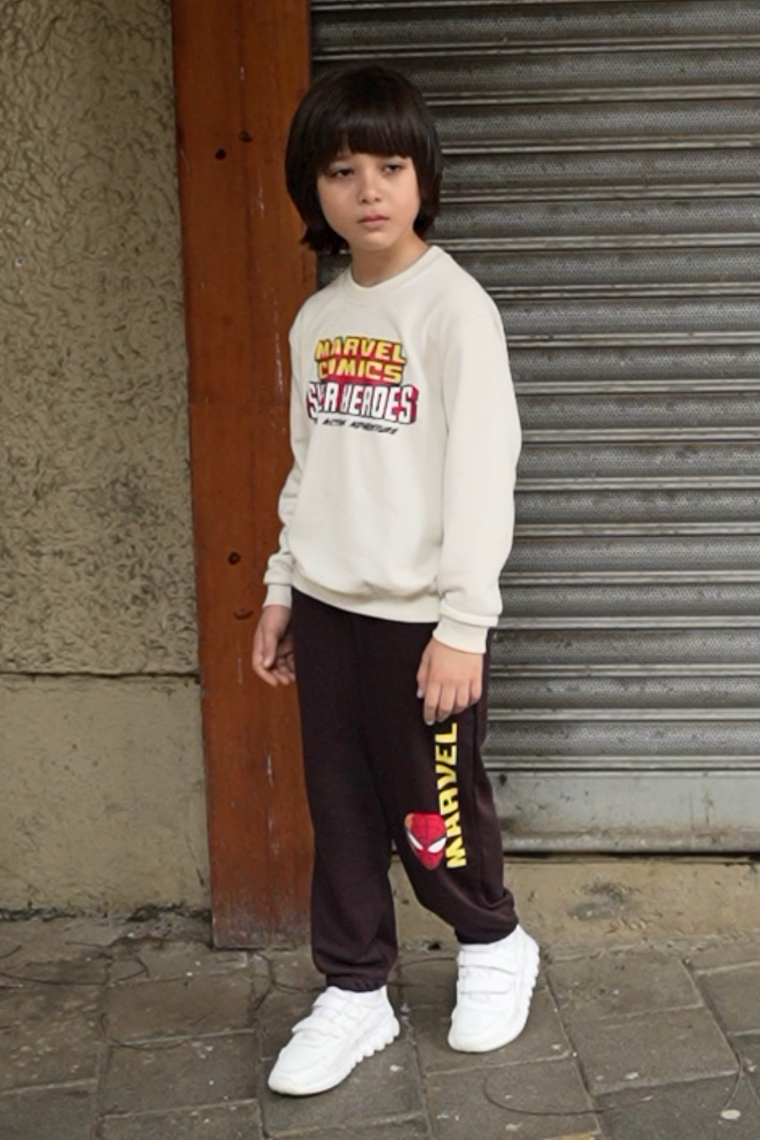 marvel hoodie and jogger set for boys