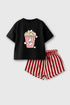 Movie Night Popcorn Shorts Set