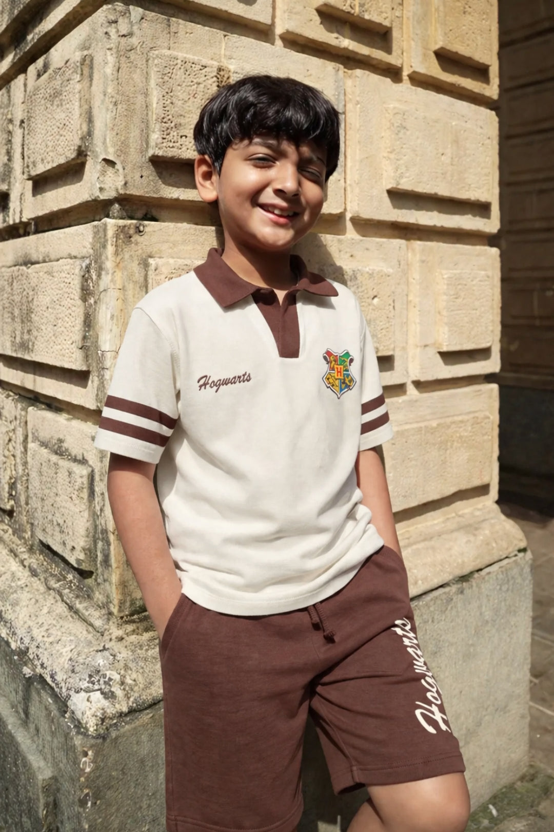 harry potter casual polo co-ord set for boys