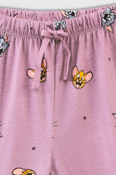 Tom and Jerry Classic Purple Pajama Set for Infant