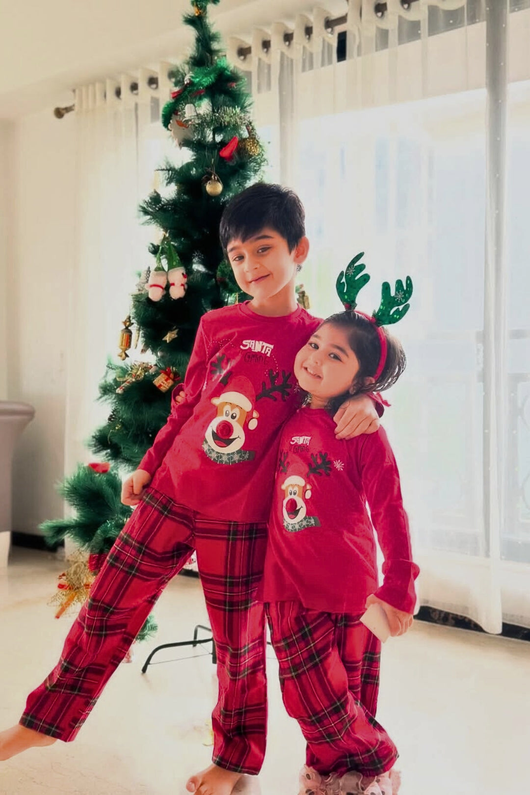 Red Nose Reindeer Pajama Set