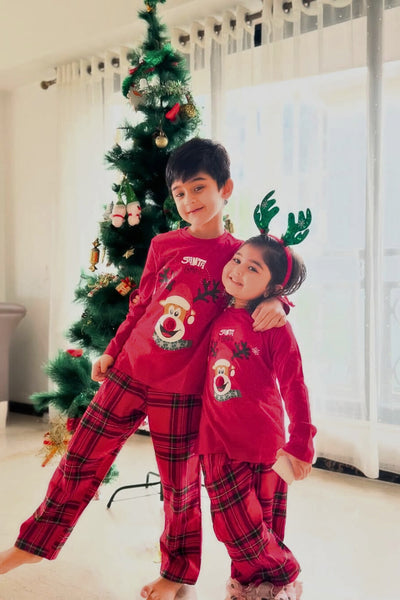 Red Nose Reindeer Pajama Set
