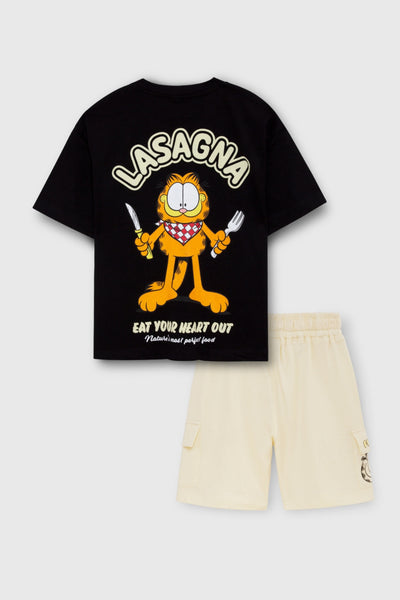 Garfield Lasagna Shorts Set