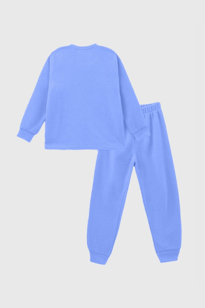 Happy Monster Blue Polar Fleece Set