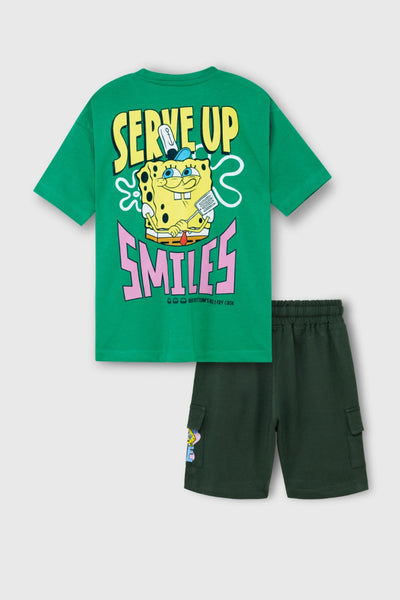 Serve Up Smiles SpongeBob Shorts Set