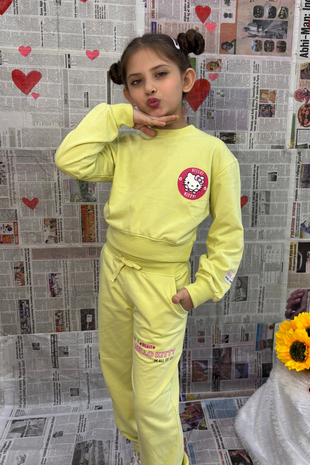 hello kitty warm co-ord set for girls