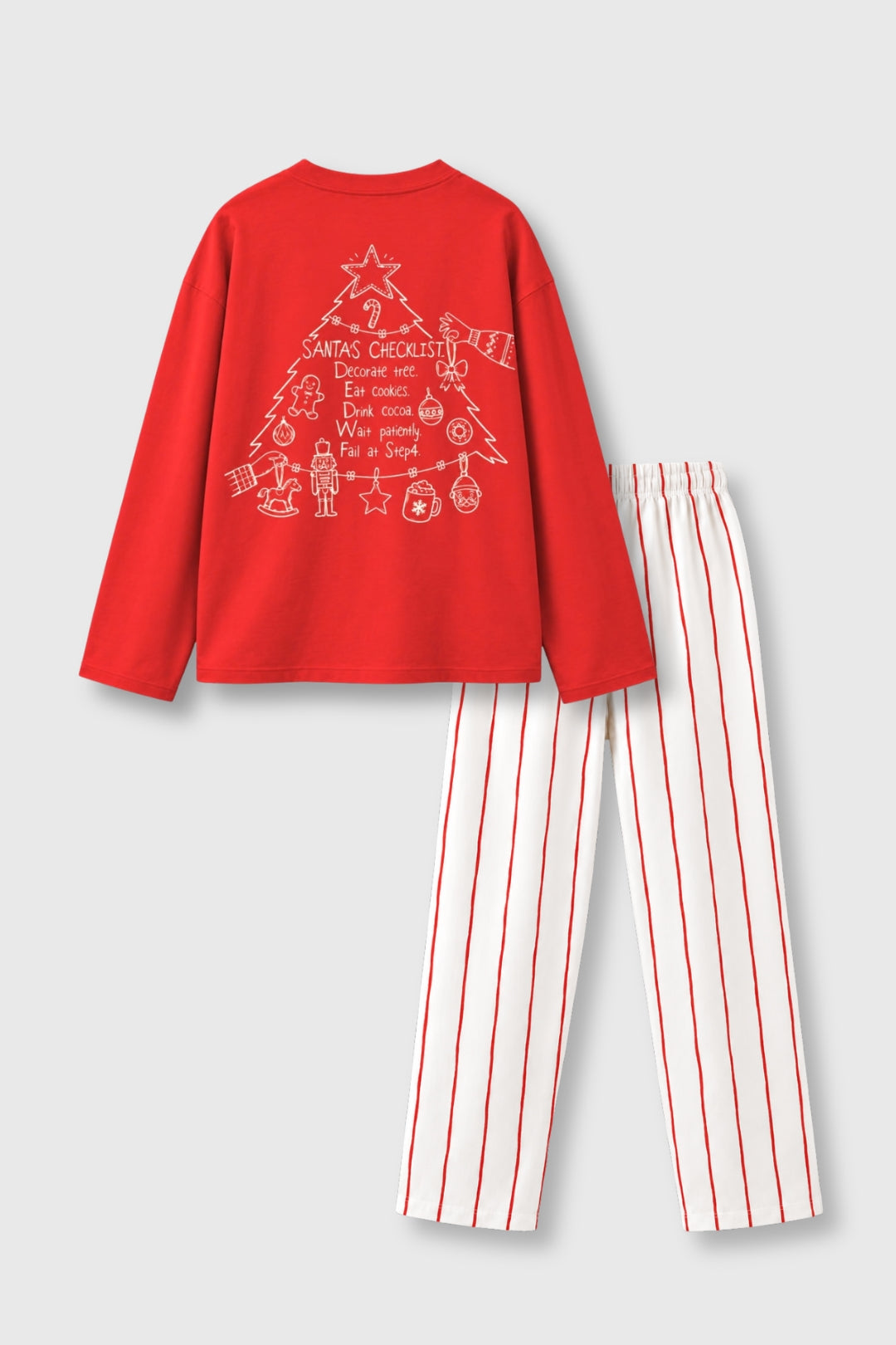 Santa's Favorite Yapper Striped Pajama Set For Family