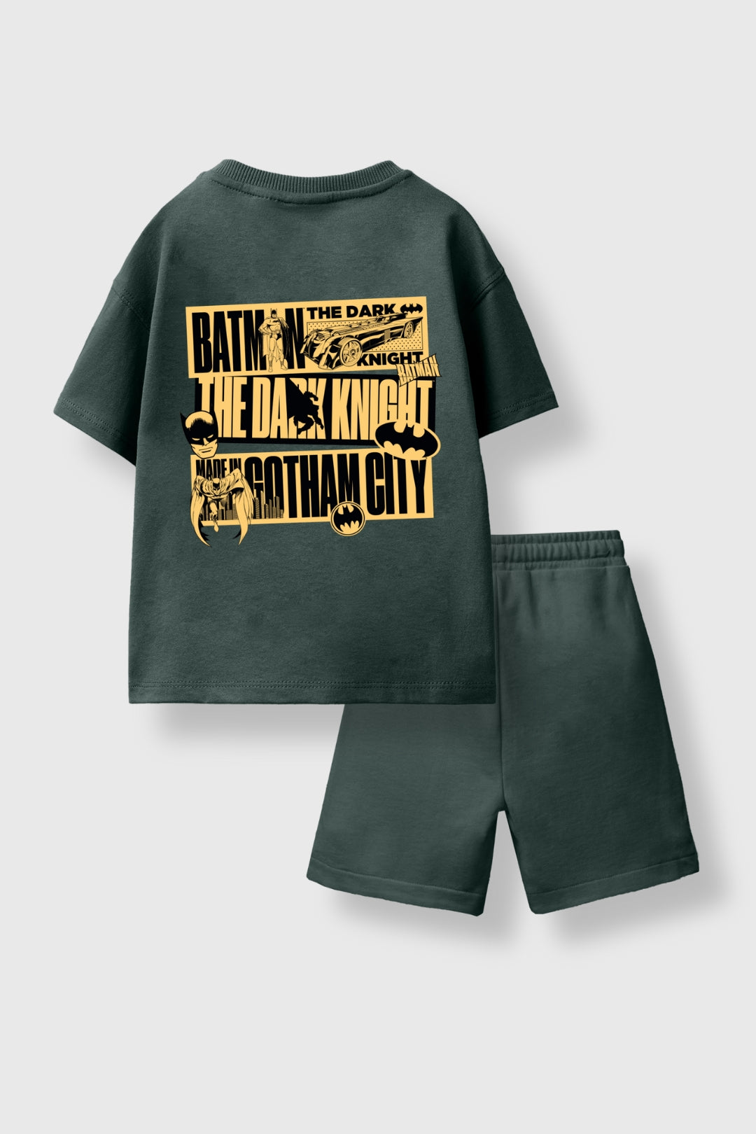 batman trendy shorts co-ord for boys