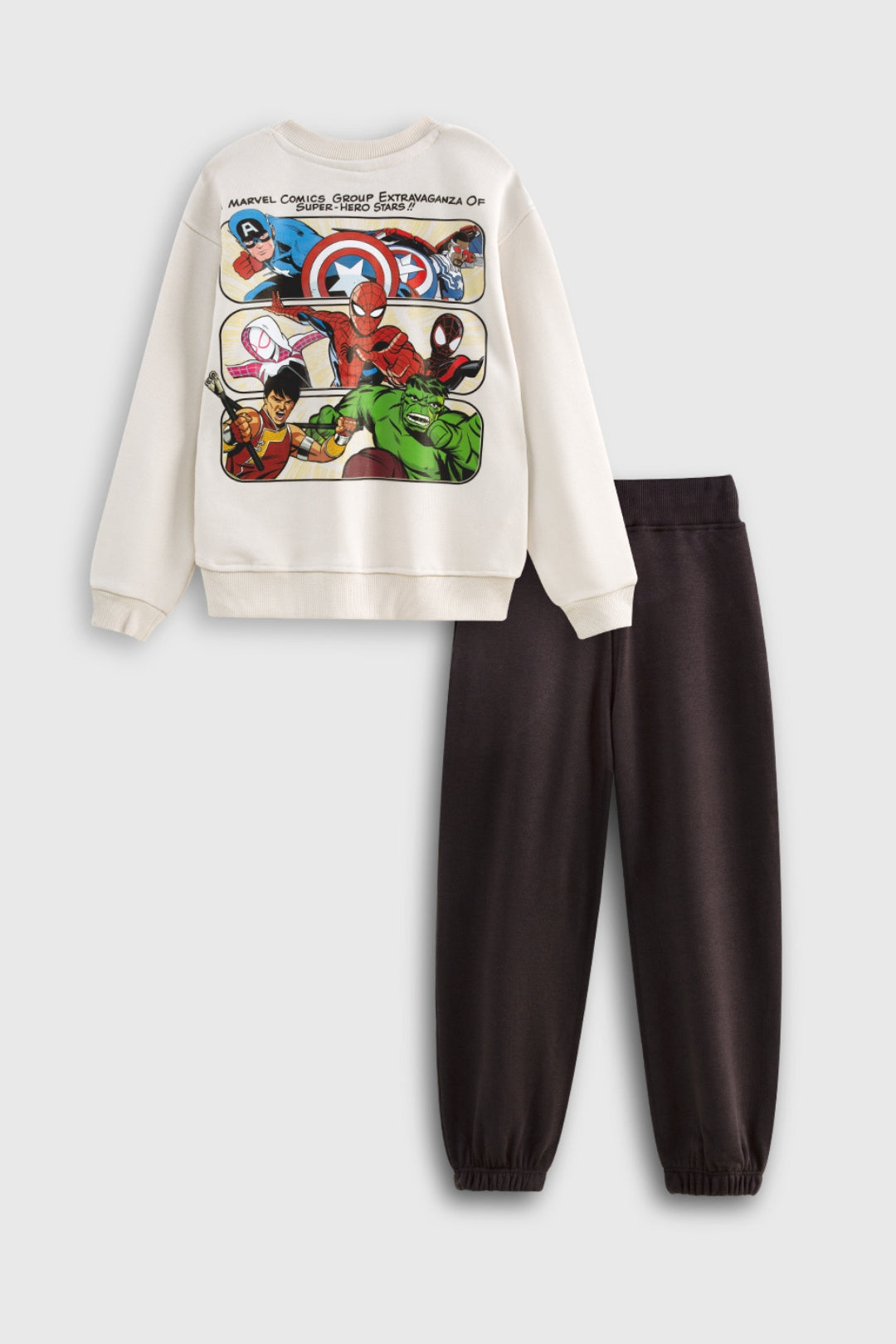 marvel hooded co-ord set for boys
