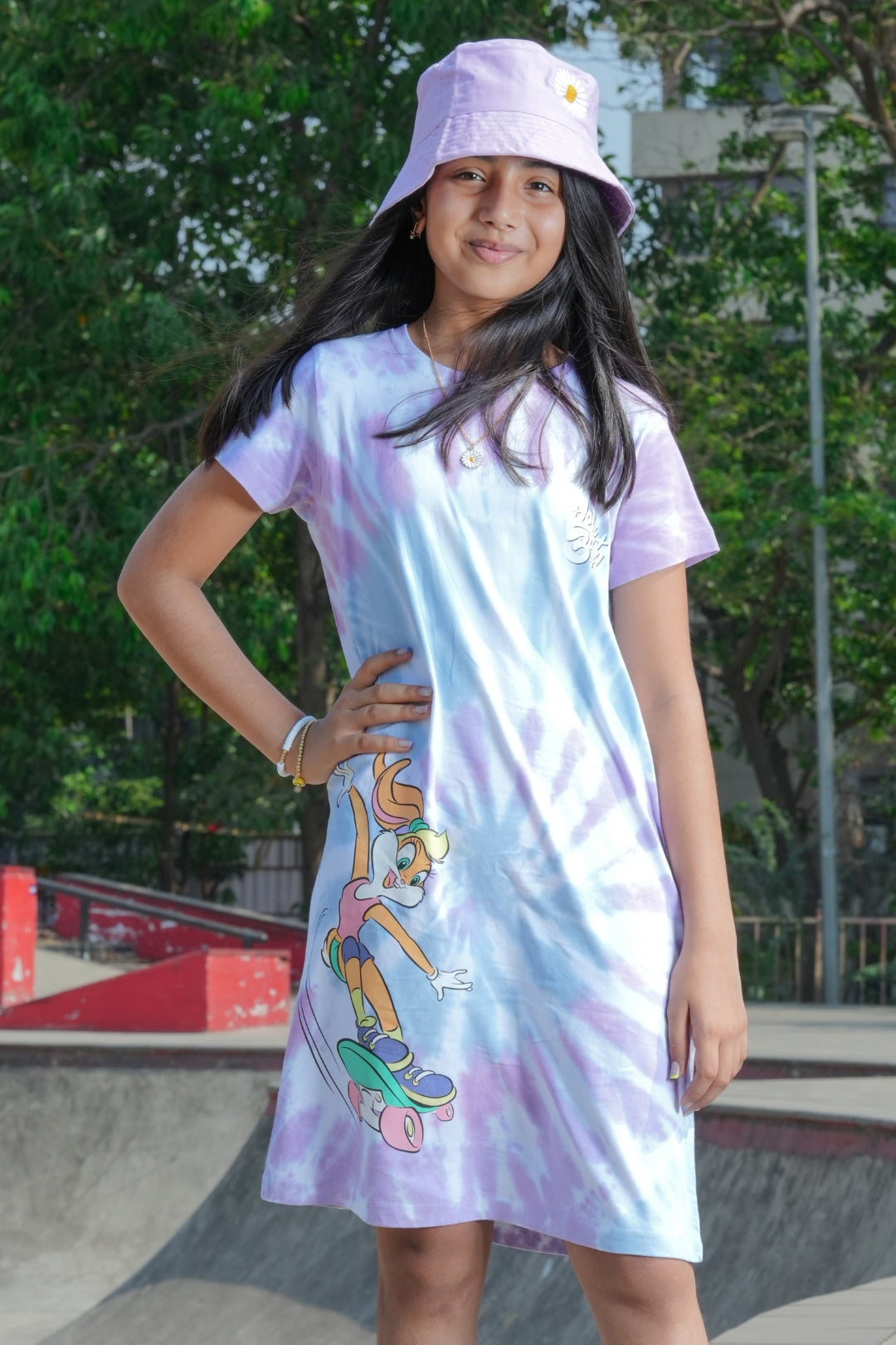 Buy Looney Tunes Tie & Dye Dress For Girls In India | Nap Chief