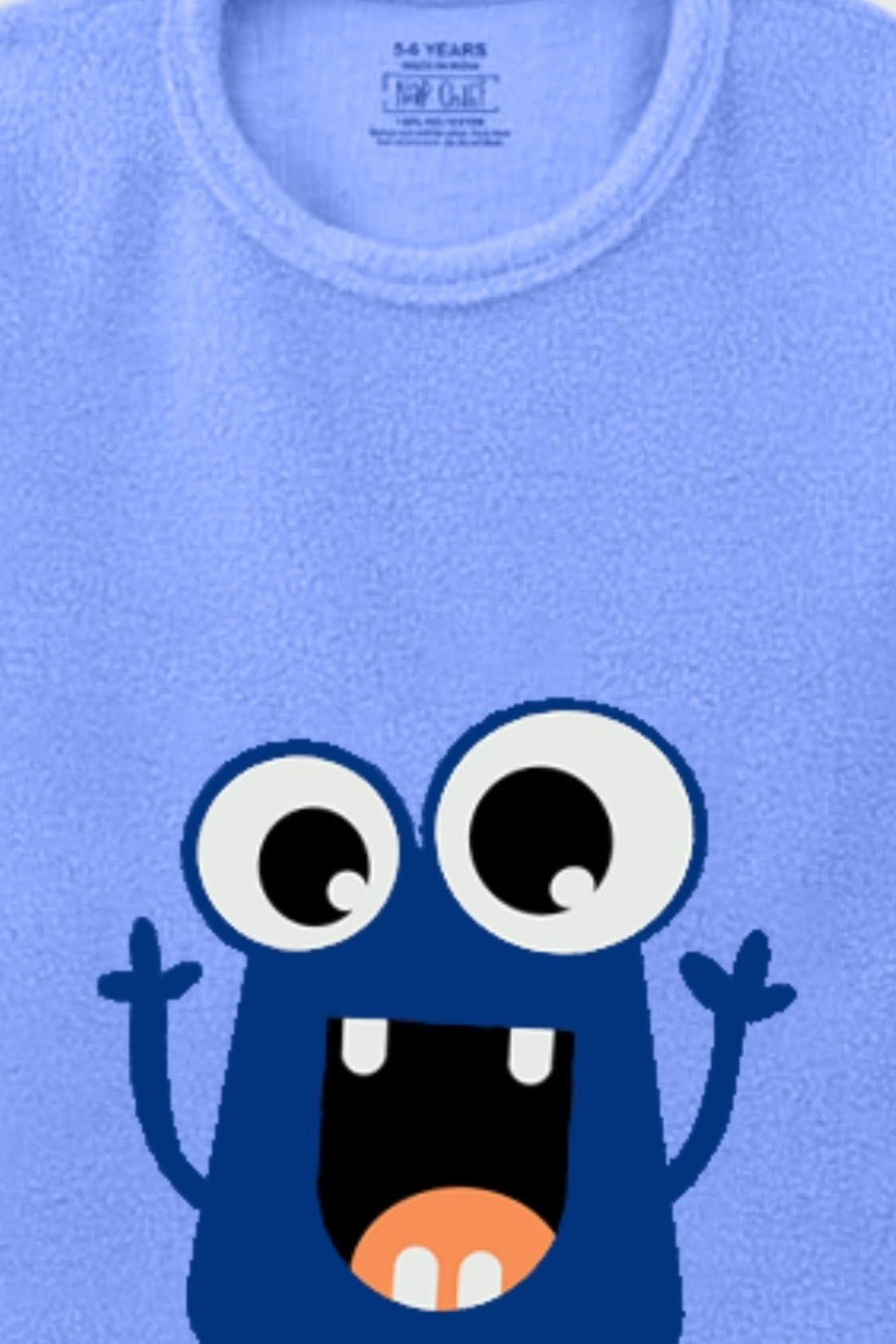 Happy Monster Blue Polar Fleece Set