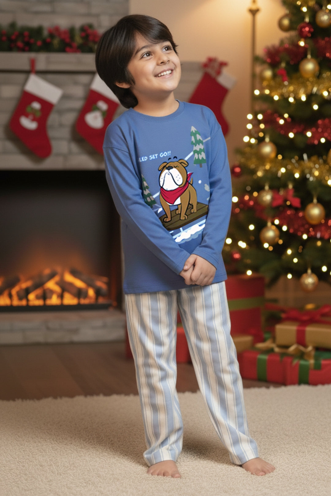 Puppy Sleigh Pajama Set