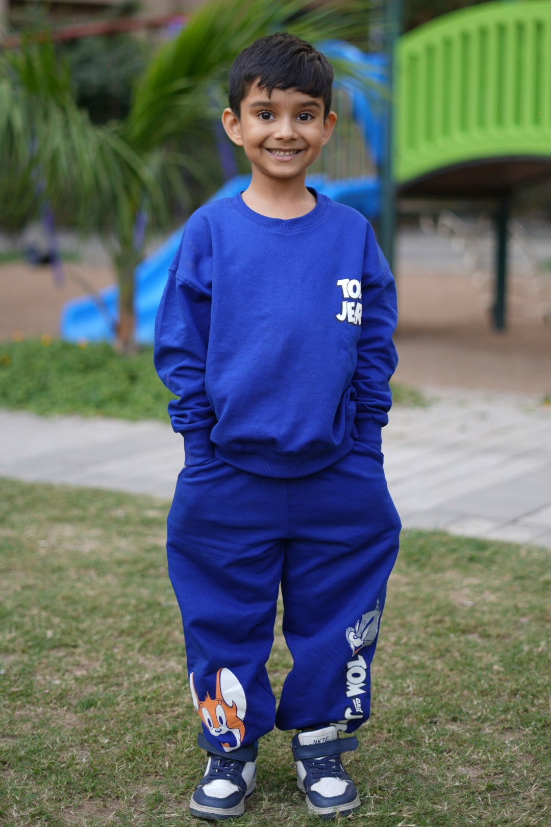 tom and jerry hoodie and jogger set for boys