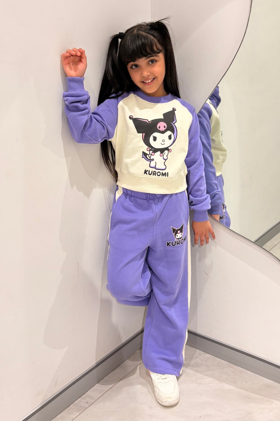 kuromi hoodie and jogger set for girls