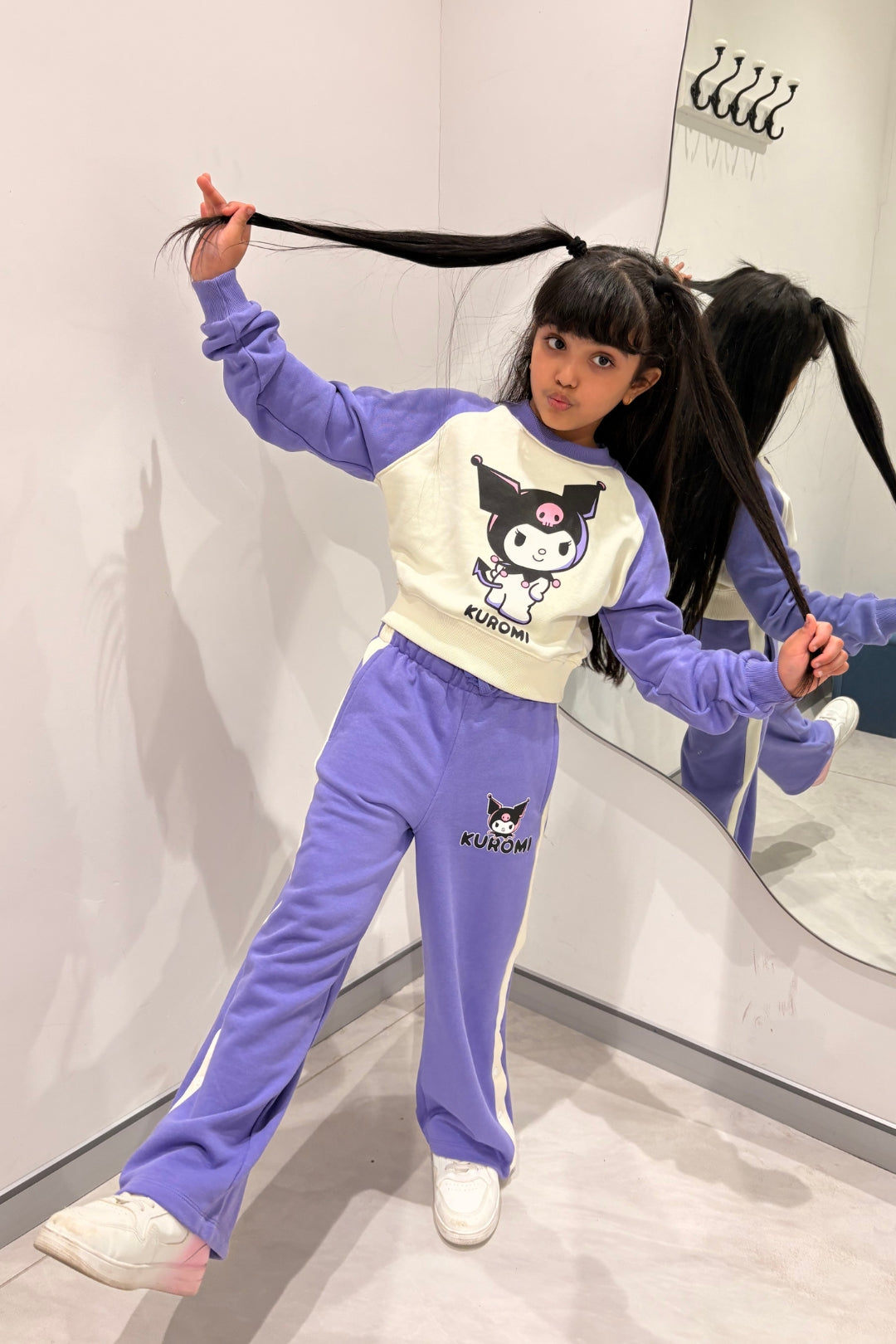kuromi winter co-ord set for girls