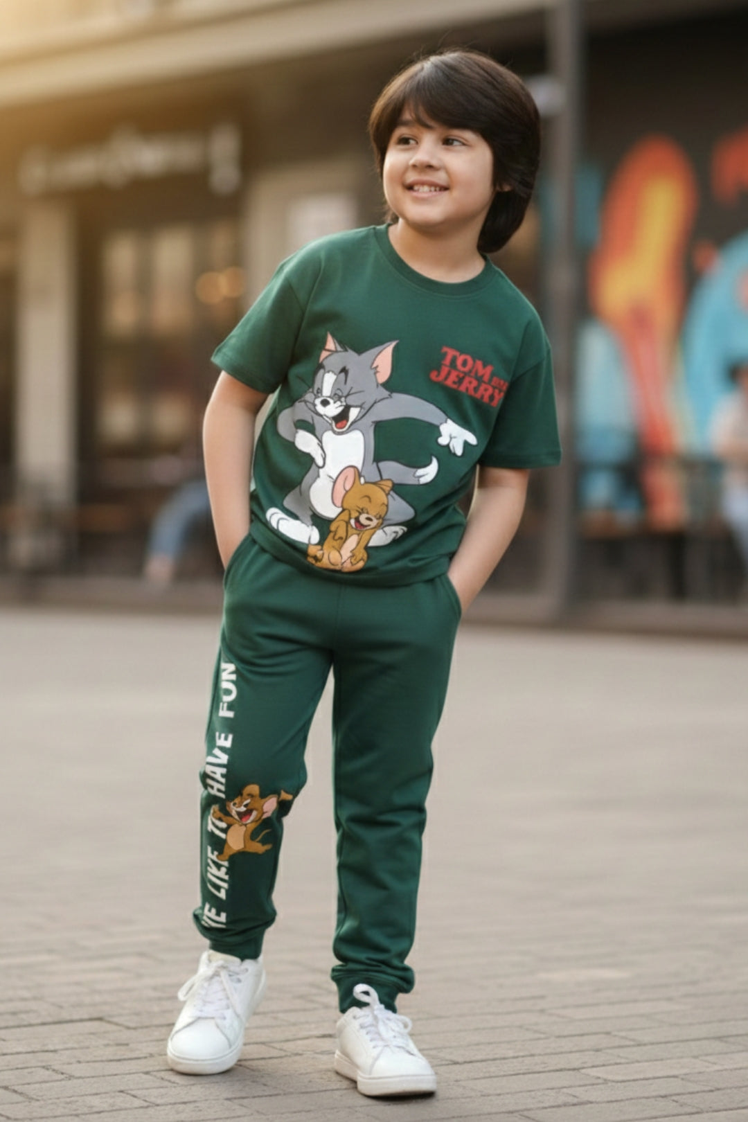 tom and jerry everyday jogger set for boys
