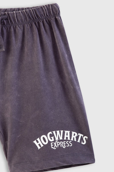 Hogwarts Express Iconic Shorts Set (STONE WASHED)