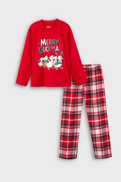 Merry Duckmas Flannel Pajama Set