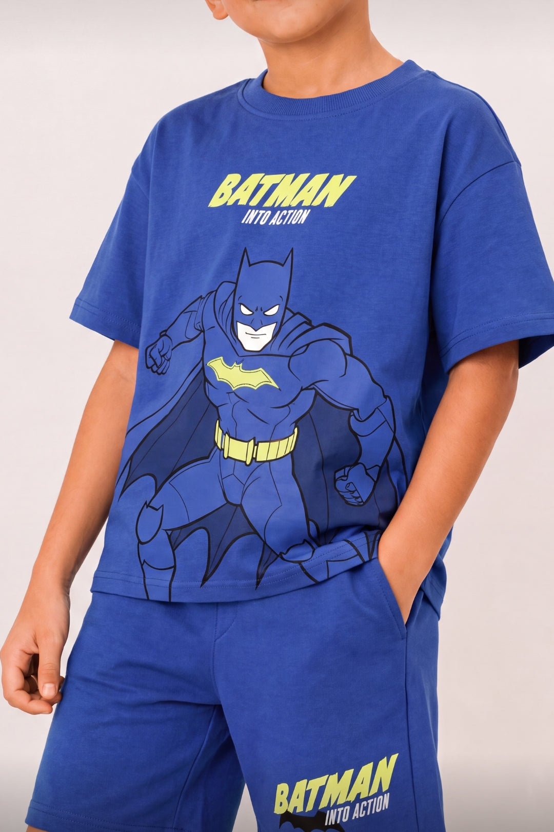 Dazzling Blue Batman Shorts Set