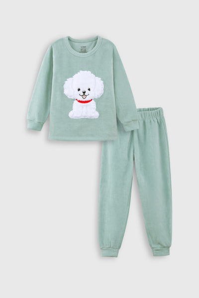 Fluffy Dog Pajama Set