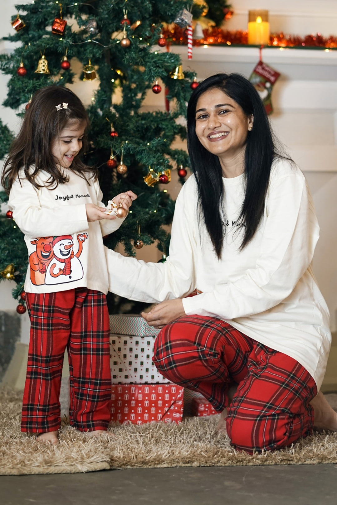 Selfie Snowman Flannel Pajama Set for Family