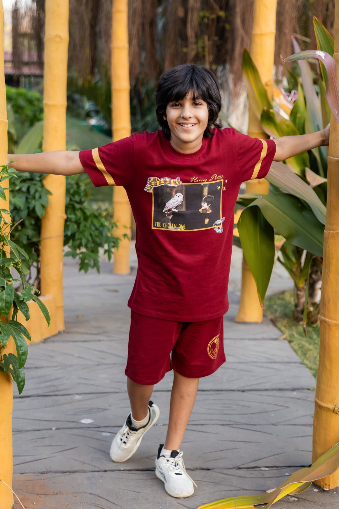 harry potter hedwig shorts and t-shirt set for boys