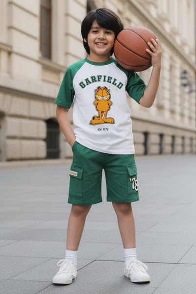 Garfield Raglan Varsity Shorts Set