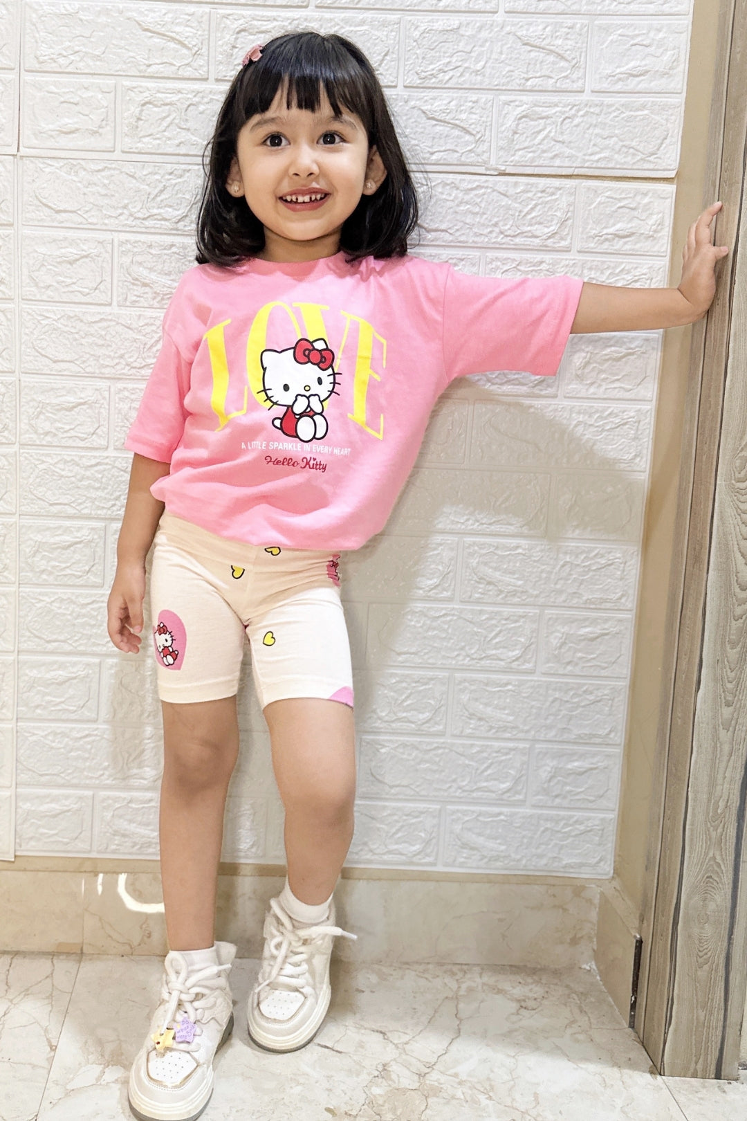 Hello Kitty Pink Cycling Shorts Set