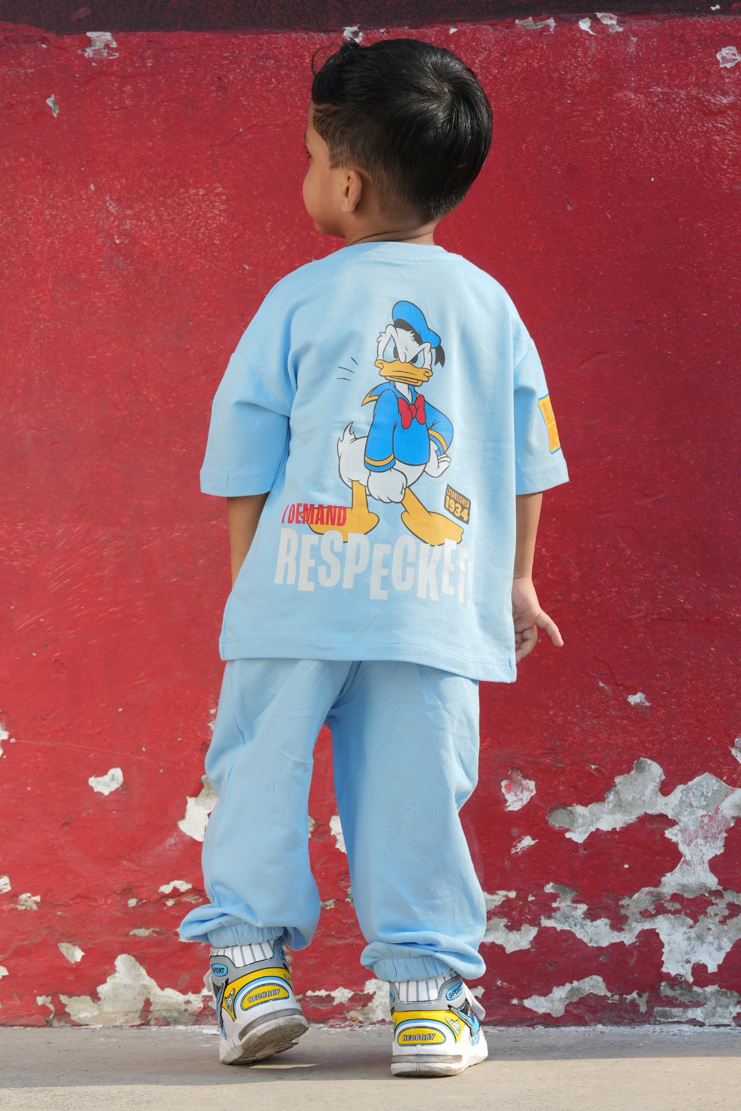 disney donald duck trendy jogger co-ord for boys