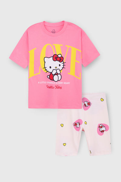 Hello Kitty Pink Cycling Shorts Set