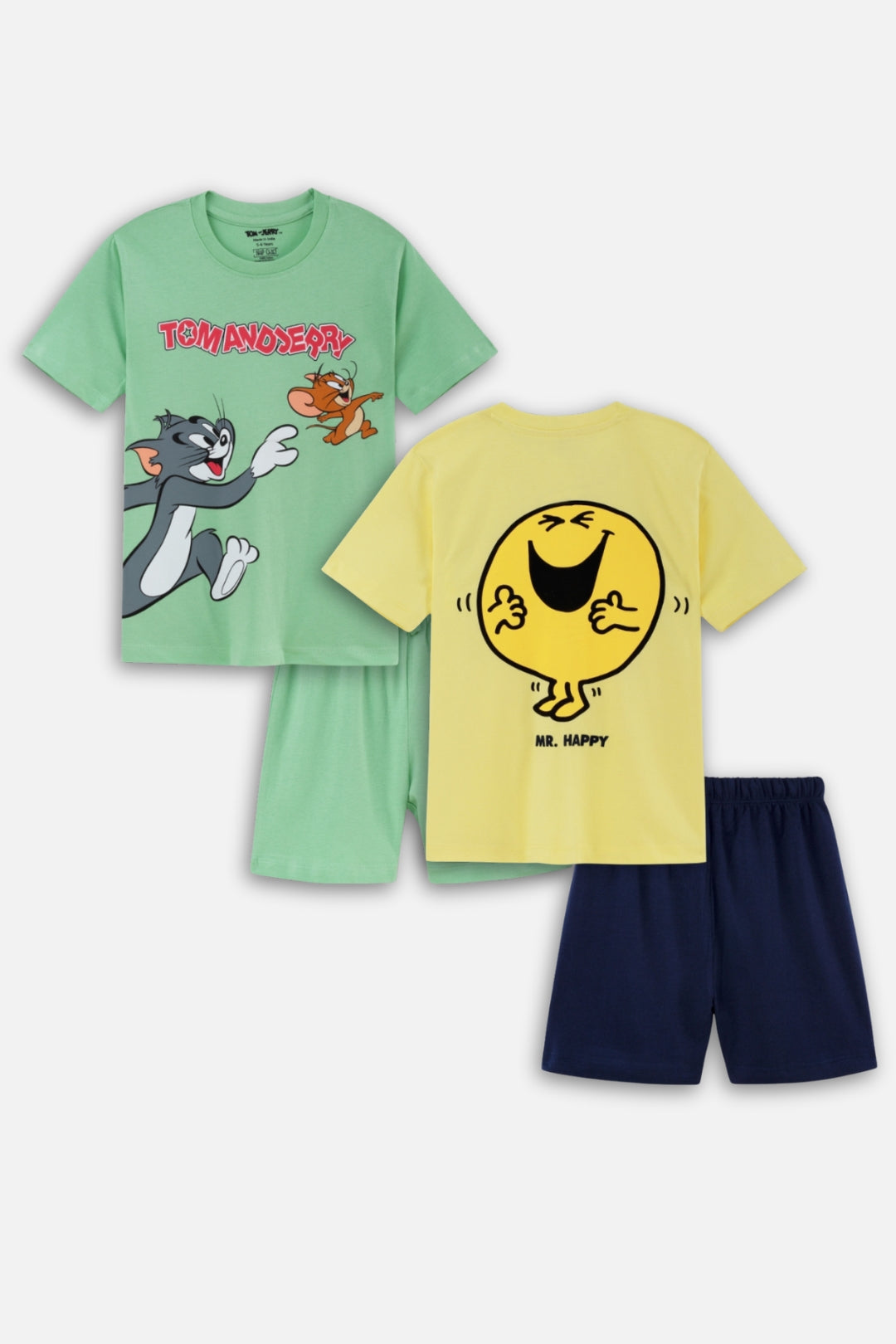 Tom and Jerry and Mr. Happy Shorts Set Pack Of 2