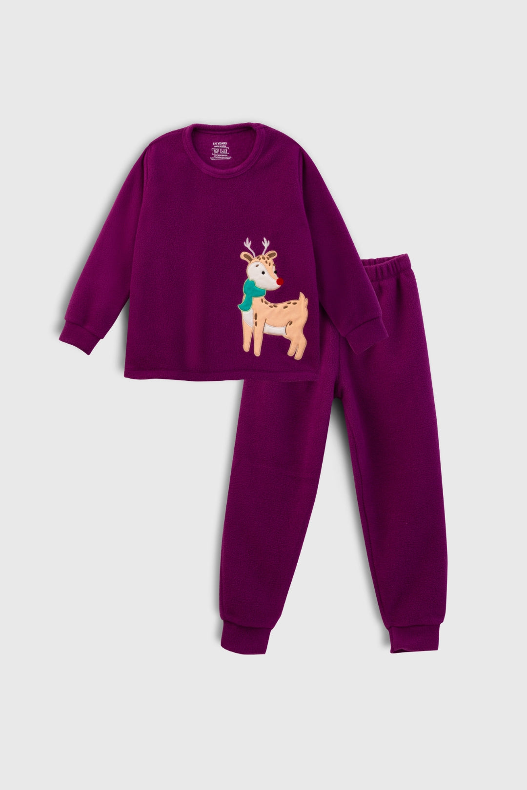 Reindeer Purple Polar Fleece Set