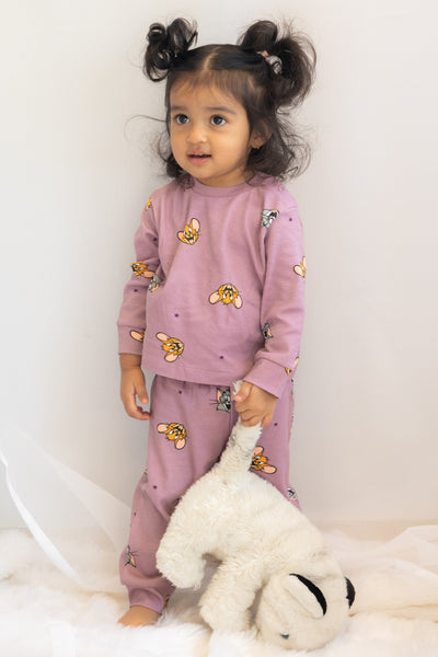 Tom and Jerry Classic Purple Pajama Set for Family