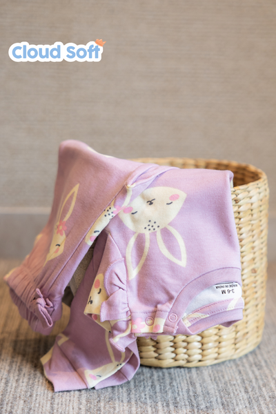Bunny Pattern Pajama Set for Infant
