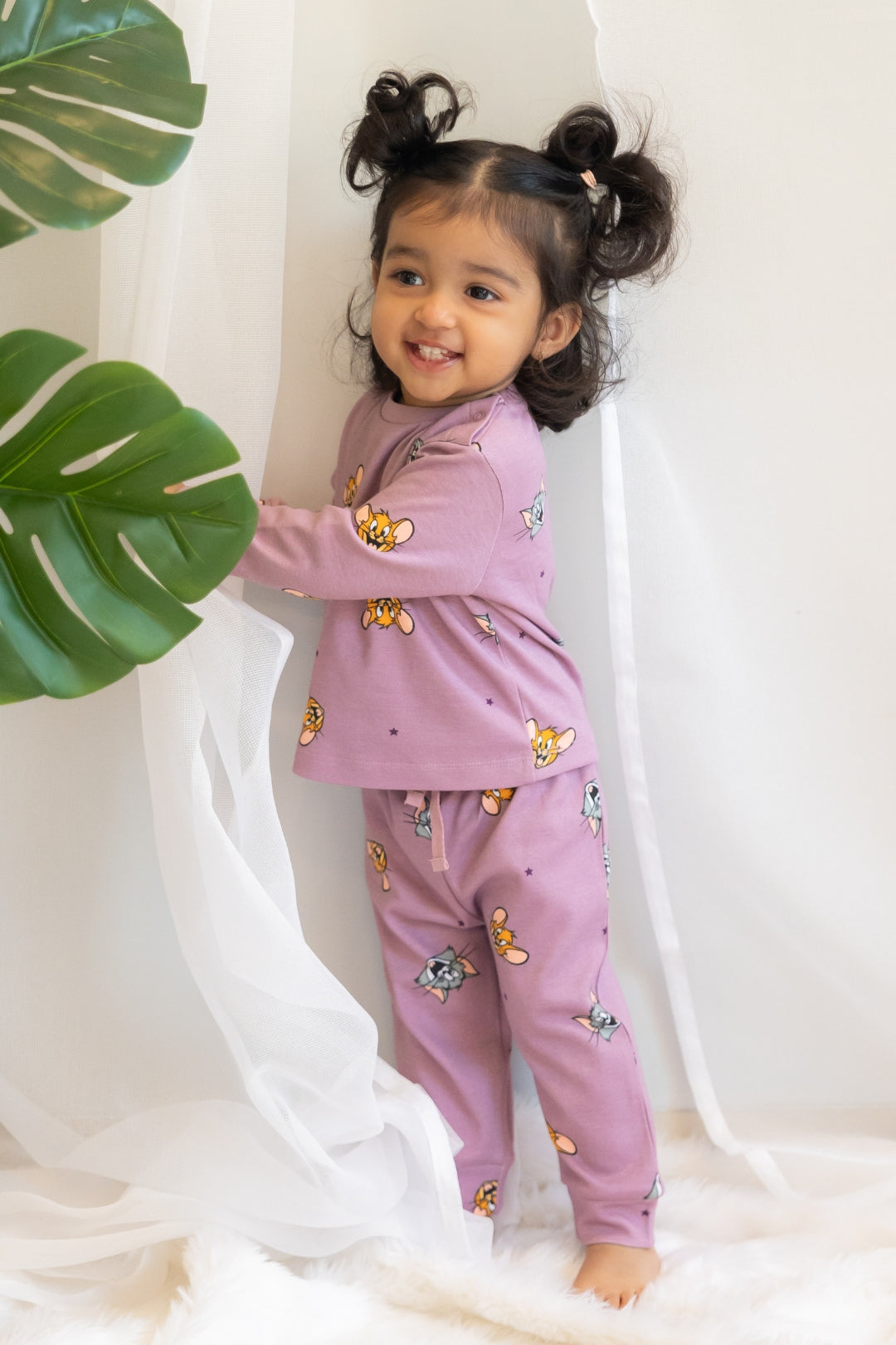 Tom and Jerry Classic Purple Pajama Set