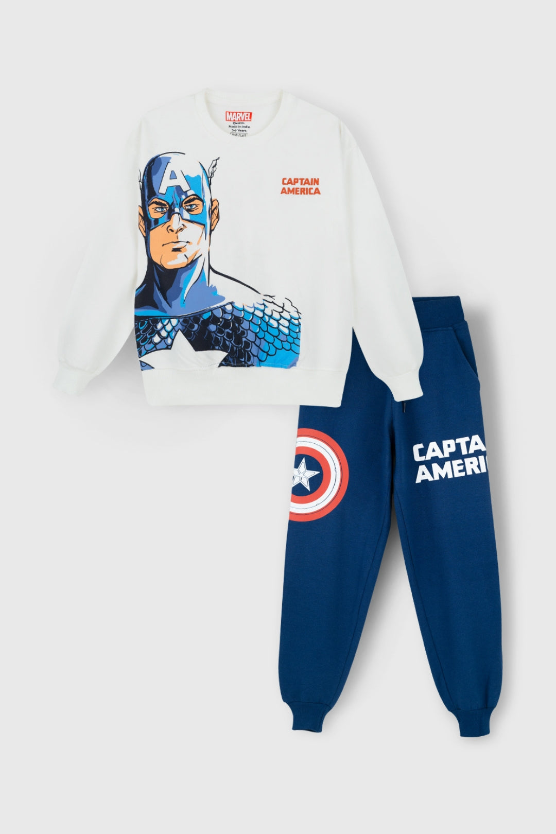 captain america warm co-ord set for boys