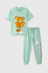 Scratch Garfield Half Sleeve Pajama Set