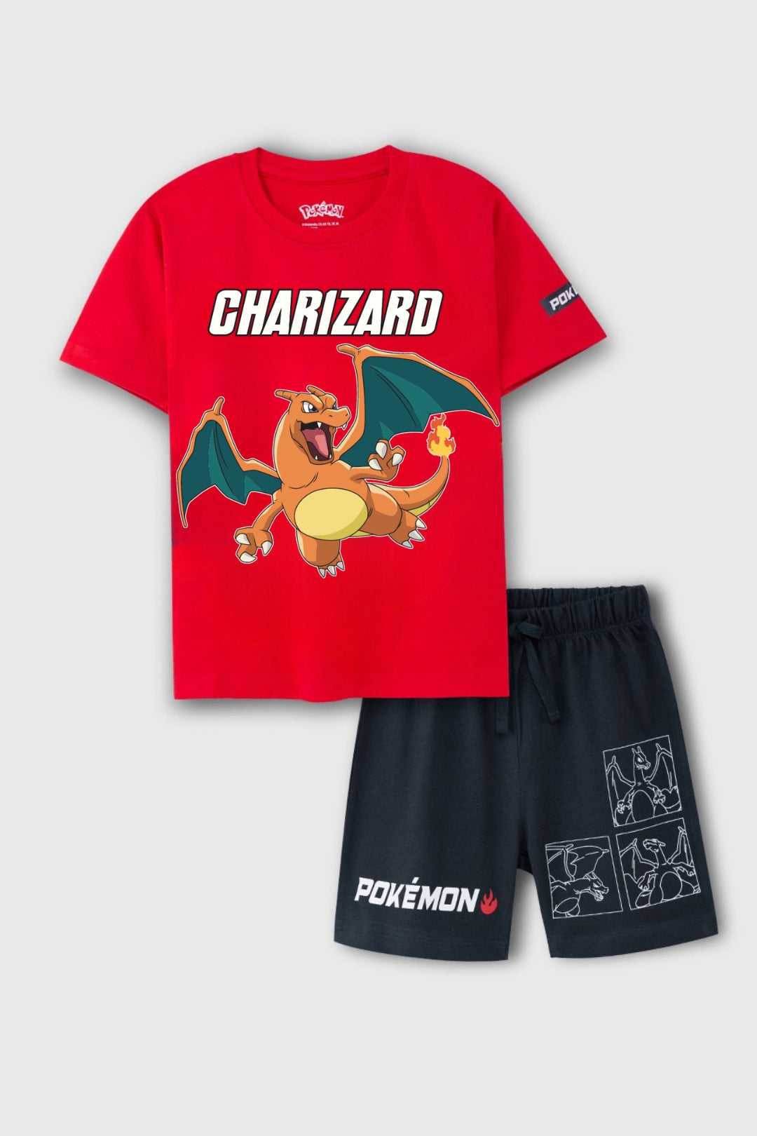 Charizard Fire Shorts Set